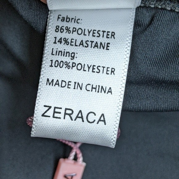 Zeraca Swimsuit Medium Plunge Halter One-Piece Tie Back Black M NWT NEW - Picture 10 of 10